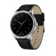 Montre Connectée, Écran AMOLED 1,57'' , Bracelet Cuir Noir, Bluetooth, Suivi Cardiaque, Pression, Activités , iOS & Android