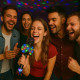 Micro-Enceinte Karaoké Bluetooth 3W avec Lumières LED et Boule Disco USB, Effets Vocaux Magiques et Batterie Rechargeable