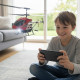 Hélicoptère Drone Caméra 2MP Intégrée WIFI, Vol Stable et Télécommande 1-Clic, LED, Support Smartphone, Figures Aériennes