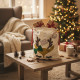 Hotte de Noël M 70x50 cm – Sac Cadeaux Imprimé avec Motif Petit Renne, Décoration et Emballage Fêtes