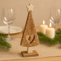 Sapin Décoratif en Bois 25 cm – Déco de Table Noël, Style Naturel, Idéal Centre de Table pour Ambiance Chaleureuse et Festive