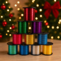 Pack de 5 Rubans Métallisés et Colorés 20m x 5mm – Couleurs Aléatoires pour Paquets Cadeaux et Déco de Fêtes