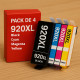 Pack de Cartouches Compatibles HP 920 XL OfficeJet 6000, 6500/E709/E710/Wireless, 6500A,/Plus, 7000/Wide , 7500A/Wide , E710A/N