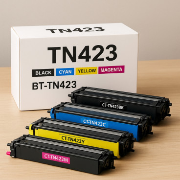 Pack de Cartouches de Toners Compatibles BROTHER TN423 Imprimantes DCP L8410CDW/HL L8260DW/HL L8360CDW/MFC L8690CDW/MFC L8900CDW
