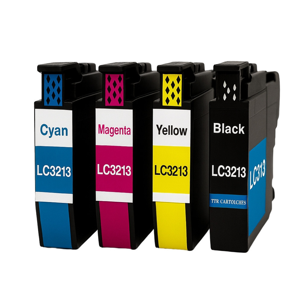 Pack de Cartouches Compatibles BROTHER LC3213/LC3211 pour Imprimantes DCP & MFC (modèles J497DW à J895DW)
