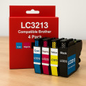 Pack de Cartouches Compatibles BROTHER LC3213/LC3211 pour Imprimantes DCP & MFC (modèles J497DW à J895DW)