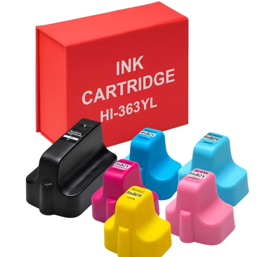 Pack de Cartouches Compatibles HP 363 pour Imprimantes Photosmart 3100 à D7468 - C8721EE / C8719EE