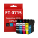 Pack de Cartouches Compatibles EPSON T0711-T0712-T0713-T0714 Imprimantes Stylus 78, 91, 92, Stylux DX, Stylux Office, Stylux SX