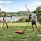 Set de Badminton Complet 2 Joueurs avec Malette de Transport - Filet 3M, 2 Raquettes Métal, 2 Volants pour Jeux Extérieur