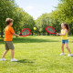 Set de Tennis Géant XL – 2 Raquettes 55 cm, Volant et Balle Souple, Couleurs Aléatoires, Jeu d’Extérieur Enfants et Famille