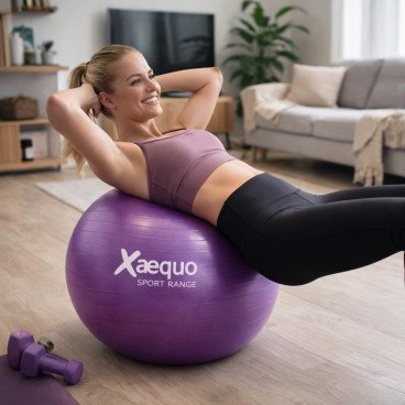 Ballon de Yoga et Pilates 56 cm en PVC – Couleur Aléatoire – Charge Max 150 kg – Fitness, Gainage, Rééducation et Étirements