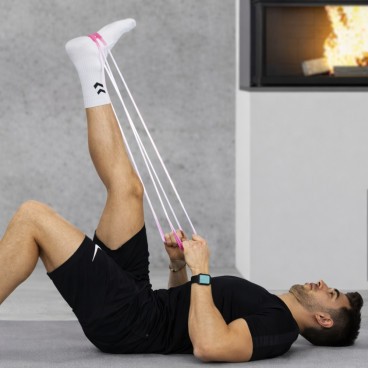 Élastique Extenseur en 8 Yoga et Pilates Résistance 10 kg – TPE, Entraînement Souple, Fitness & Étirements, Couleur Aléatoire