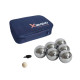 Jeu de Pétanque en Métal – 6 Boules avec Housse de Transport, Cochonnet et Cordon de Mesure – Loisirs Extérieur
