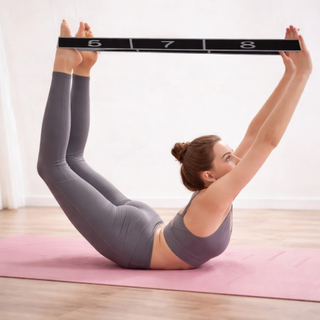 Bande Élastique de Musculation Résistance 15 kg – 80 x 3,8 cm, Polycoton & Latex, Fitness, Renforcement, Étirements