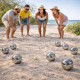 Jeu de Pétanque en Métal – 8 Boules avec Housse de Transport, Cochonnet et Cordon de Mesure – Loisirs Extérieur