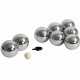 Jeu de Pétanque en Métal – 8 Boules avec Housse de Transport, Cochonnet et Cordon de Mesure – Loisirs Extérieur