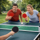 Set Complet de Tennis de Table avec 2 Raquettes, 2 Balles, Filet avec Fixation et Sac de Transport – Installation Rapide