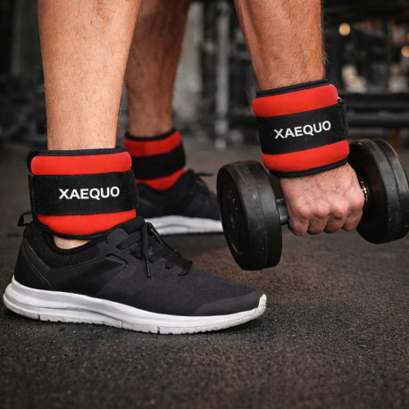 Set de 2 Bandes Lestées Ajustables 0,5 kg – Poignets ou Chevilles, Fermeture Scratch, Entraînement Fitness et Renforcement