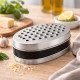 Râpe en Inox 17 cm avec Boîte de Récupération – Double Face Épais & Fin, Précise et Pratique pour Fromage, Légumes et Zestes