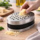Râpe en Inox 17 cm avec Boîte de Récupération – Double Face Épais & Fin, Précise et Pratique pour Fromage, Légumes et Zestes
