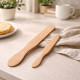 Set de 2 Spatules en Bois pour Crêpes 29 cm & 38 cm – Bout Rond et Pointe, Idéales pour Étaler et Retourner Sans Rayures