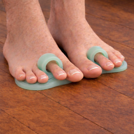 Paire de Coussinets pour Orteils MENTHOGEL – SEBS Souple et Flexible, Amorti, Boucle de Maintien, Menthe Fraîche