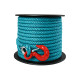 Corde à Poulie avec Crochet et Cosse 15M - Tressée en Polypropylène, Robuste et Polyvalente, Diamètre 23 mm, Bleu Canard