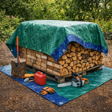 B&acirc;che de Protection Tiss&eacute;e 2 x 3 M 60 gm&sup2; &ndash; Poly&eacute;thyl&egrave;ne Double Face, Coins Renforc&eacute;s et &OElig;illets M&eacute;talliques &ndash; Multi-Usages