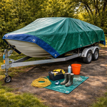 B&acirc;che de Protection Tiss&eacute;e 2 x 3 M 60 gm&sup2; &ndash; Poly&eacute;thyl&egrave;ne Double Face, Coins Renforc&eacute;s et &OElig;illets M&eacute;talliques &ndash; Multi-Usages