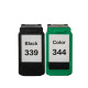 Pack de Cartouches Compatibles HP 339 344 pour Imprimantes Deskjet 5740 à 9868 & OfficeJet 6300 à 7413 & PhotoSmart 2570 à D5155