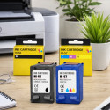Pack Cartouches Compatibles HP 56 57 pour Deskjet 450–9680, OfficeJet 1100–6150, PhotoSmart 130–7960, PSC 1100–2575
