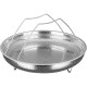Sitram 716946 Sauteuse cocotte 6-en-1 Ø28 cm fonte aluminium effet pierre sans PFOA, vapeur, rôtissoire, induction & four