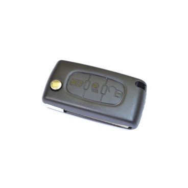 Coque de Clé de Voiture Pliable à 3 Boutons (Phare) pour PEUGEOT & CITROEN