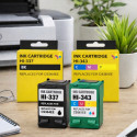 Cartouches Compatibles HP 337 343 Imprimantes Deskjet 6940 à 6983 & OfficeJet 6304 à 6318 & PhotoSmart 2571 à 8053 & PSC 4180