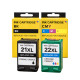 Cartouches Compatibles HP 21XL 22XL pour DeskJet 3747 à F4194/OfficeJet 4312 à J5520/PSC 1400 à 1417/PhotoSmart 1402 AiO à 1417