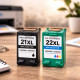Cartouches Compatibles HP 21XL 22XL pour DeskJet 3747 à F4194/OfficeJet 4312 à J5520/PSC 1400 à 1417/PhotoSmart 1402 AiO à 1417
