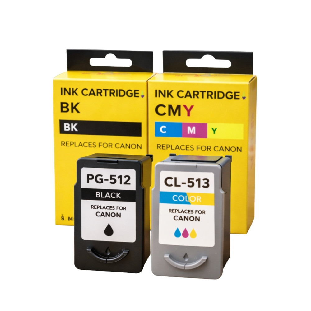 Cartouches Compatibles CANON PG-512 CL-513 Imprimantes Pixma iP 2700 et iP 2702 & Pixma MP 230 à MP 499 & Pixma MX 320 à MX 420