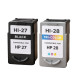 Cartouches Compatibles HP 27 28 Imprimantes Deskjet 3300 à 3847 & OfficeJet 4210 à J5520 & PSC 1100 à 2215