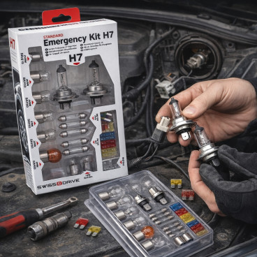 Coffret Complet d&rsquo;Ampoules Auto H7 55W avec 18 Ampoules et 12 Fusibles &ndash; Kit de Remplacement Indispensable pour V&eacute;hicule