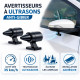 Paire d’Avertisseurs Ultrasons Anti-Gibier SWISS DRIVE – Lot de 2 Sifflets Auto, Fixation Adhésive, Actif dès 35 km/h