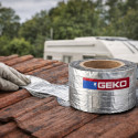 Ruban Adhésif Bitume Aluminium GEKO 100 mm x 10 m – Bande d’Étanchéité Auto-Adhésive Toiture, Gouttière et Cheminée