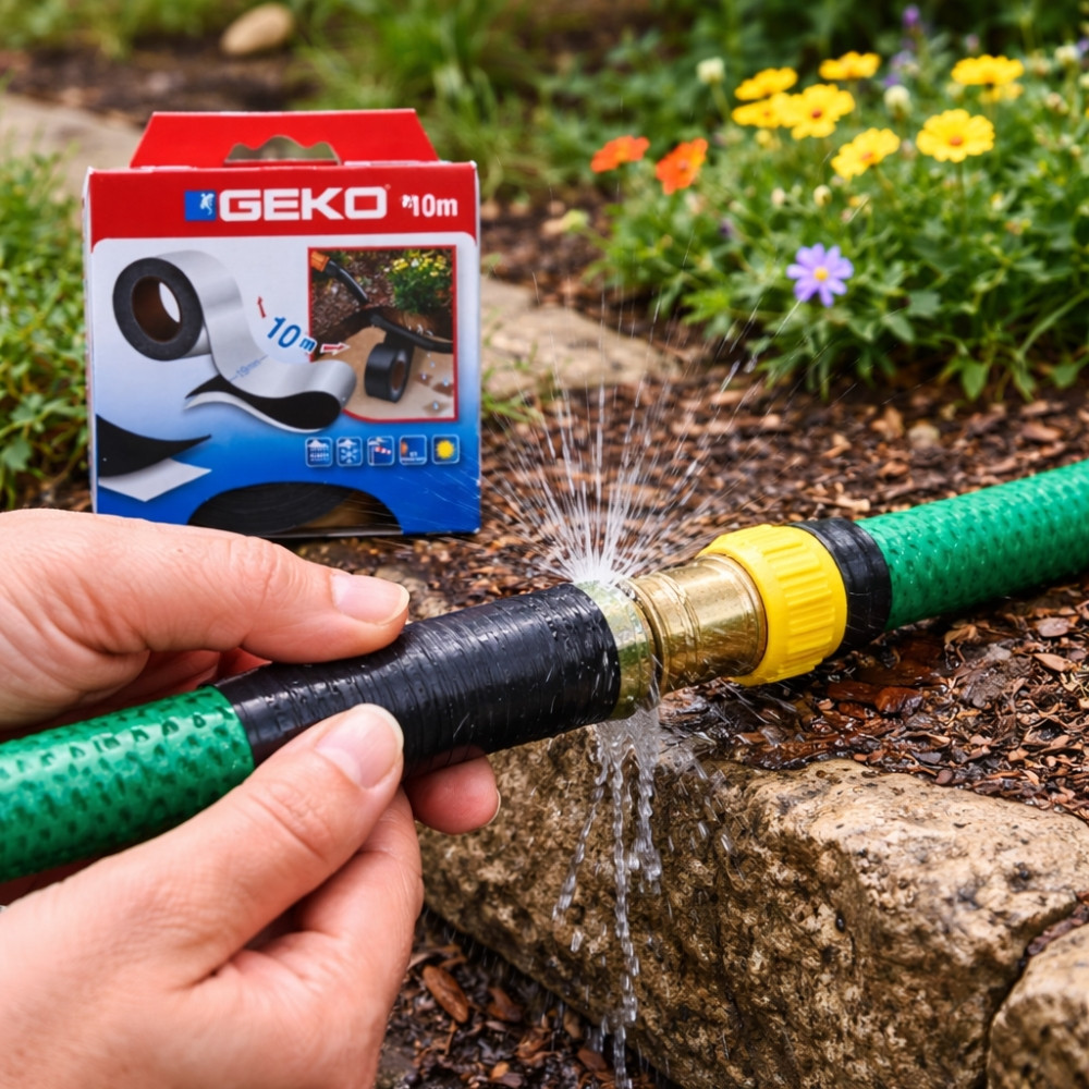 Ruban Auto-Amalgamant GEKO 19 mm x 10 m Étanche et Résistant UV et Chaleur – Isolation et Réparation Câbles, Tuyaux...