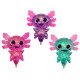 Lot de 3 Axolotls Pailletés Antistress Gel 10 cm – Jouet Sensoriel Squishy Extensible, Anti-Stress , 3 Coloris, Kawaï Fidget Toy