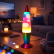 Lampe Lave Rainbow 41 cm Multicolore Effet Fluide Décoratif – Lampe Disco Lumineuse Ambiance pour Salon, Chambre et Bureau