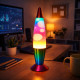 Lampe Lave Rainbow 41 cm Multicolore Effet Fluide Décoratif – Lampe Disco Lumineuse Ambiance pour Salon, Chambre et Bureau