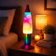 Lampe Lave Rainbow 41 cm Multicolore Effet Fluide Décoratif – Lampe Disco Lumineuse Ambiance pour Salon, Chambre et Bureau