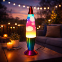Lampe Lave Rainbow 41 cm Multicolore Effet Fluide Décoratif – Lampe Disco Lumineuse Ambiance pour Salon, Chambre et Bureau
