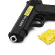 Pistolet à billes métal 16,5 cm – 0,40 J – 18 billes incluses
