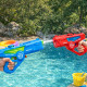 Pistolet à Eau Électrique 36 cm Longue Portée – Lanceur d’Eau Automatique Piscine et Plage, Couleur Aléatoire Bleu ou Rouge