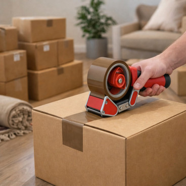 Lot de 2 Rubans Adh&eacute;sifs d&rsquo;Emballage GEKO 50 mm x 66 m Marron Havane &ndash; Standard R&eacute;sistant pour Cartons et Colis